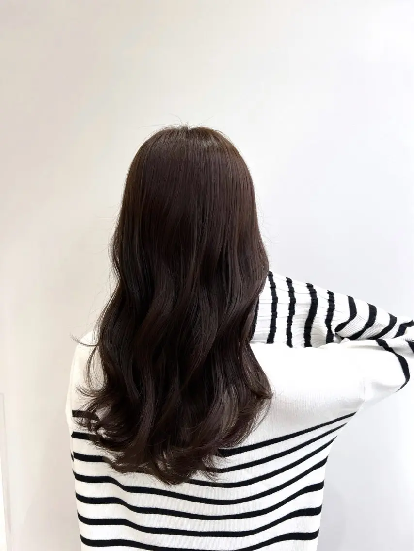 セミロング カラー ヘアアレンジ ヘアカラー トリートメント ✨艶髪✨ 吉田誠のヘアスタイル