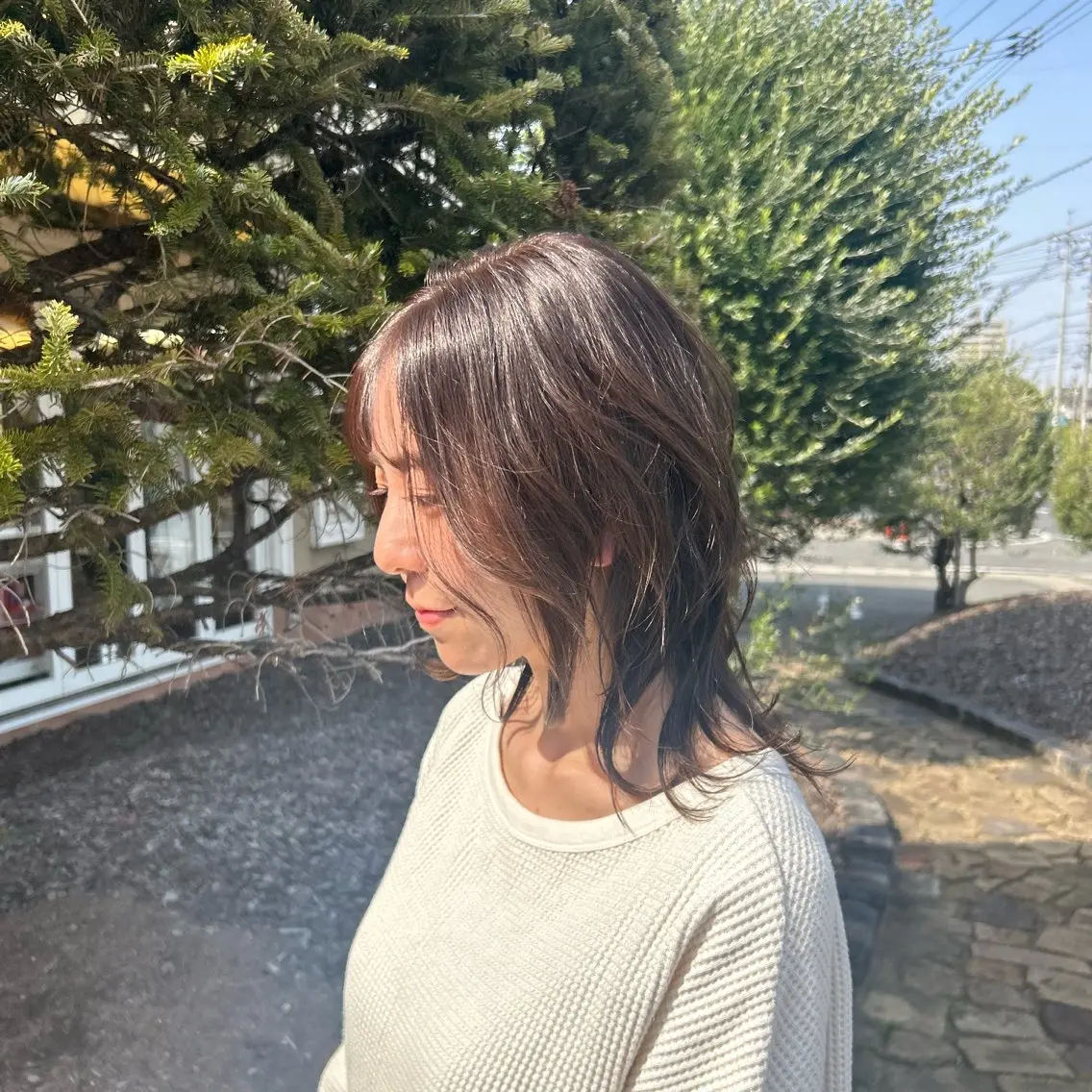 ミディアム カット ヘアカラー Flat /rina🧸のヘアスタイル