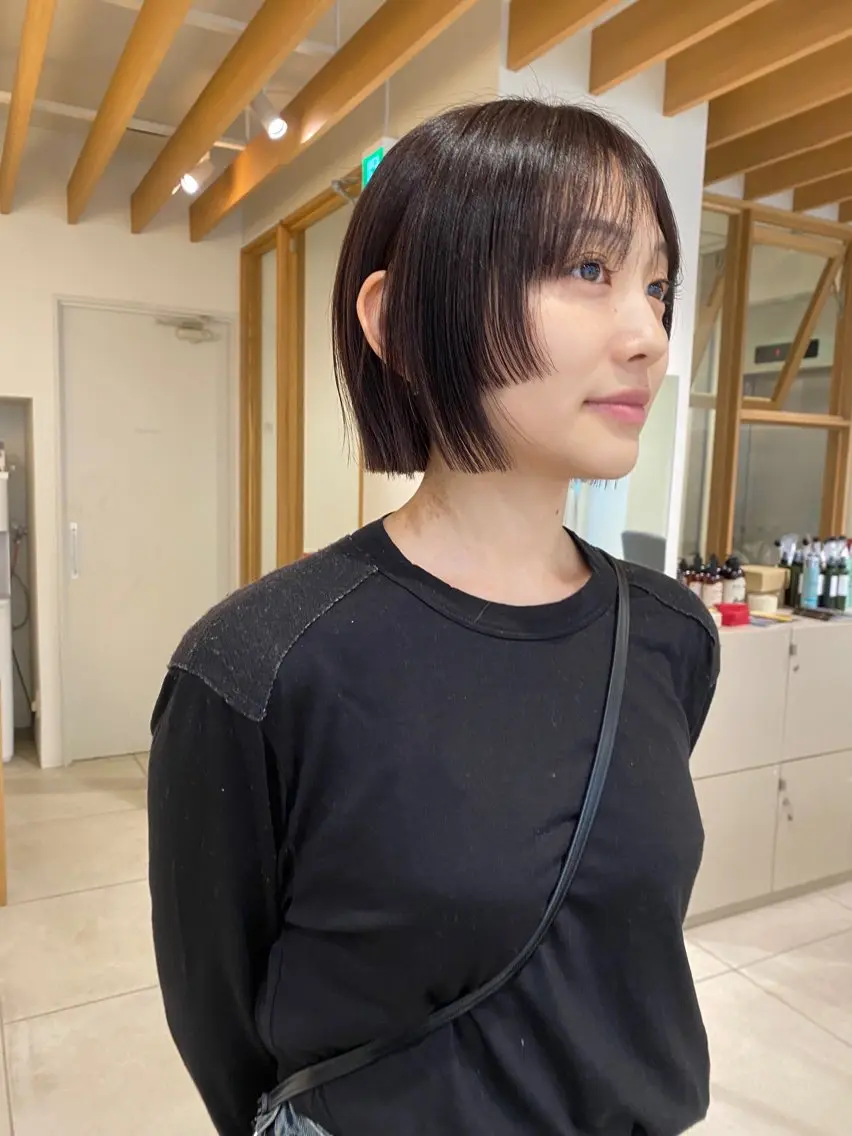 ショート カラー ベージュカラー ラベンダーカラー ラベンダーベージュ 似合わせカットカラー りおなのヘアスタイル