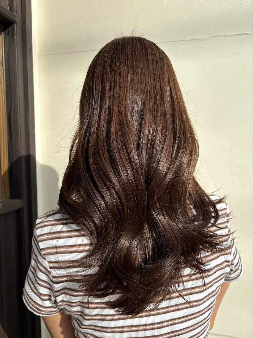 ロング カラー ヘアカラー 林 杏夏のヘアスタイル