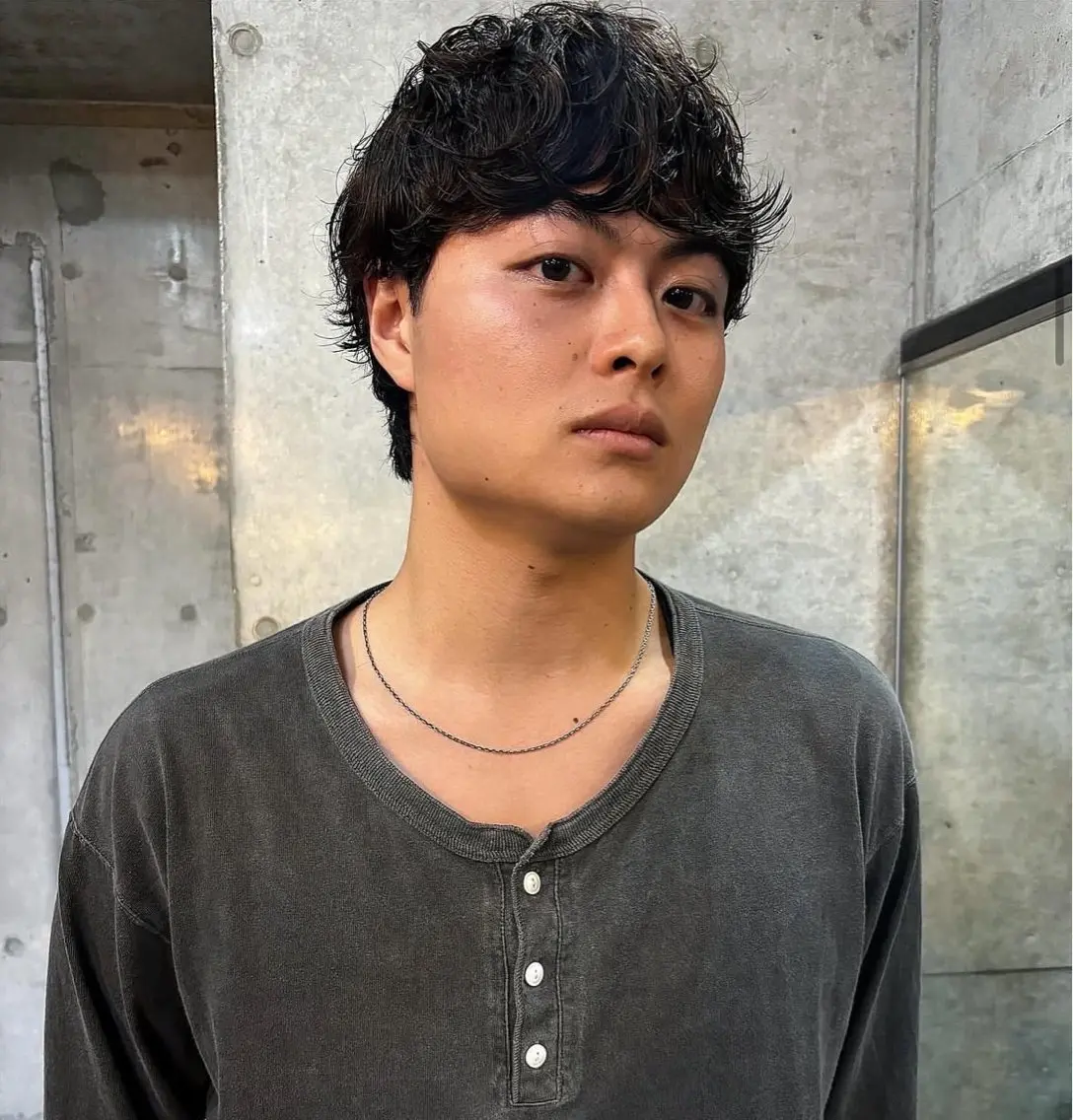 ショート カラー パーマ ヘアアレンジ メンズ キッズ デザインパーマ メンズカット 郁美のヘアスタイル