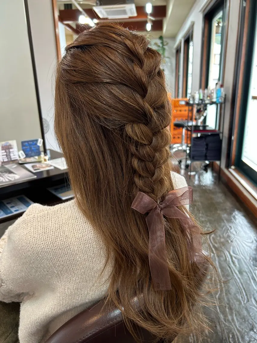 ヘアアレンジ ハーフアップ 坂本 瑞季 🤍 髪質改善のヘアスタイル