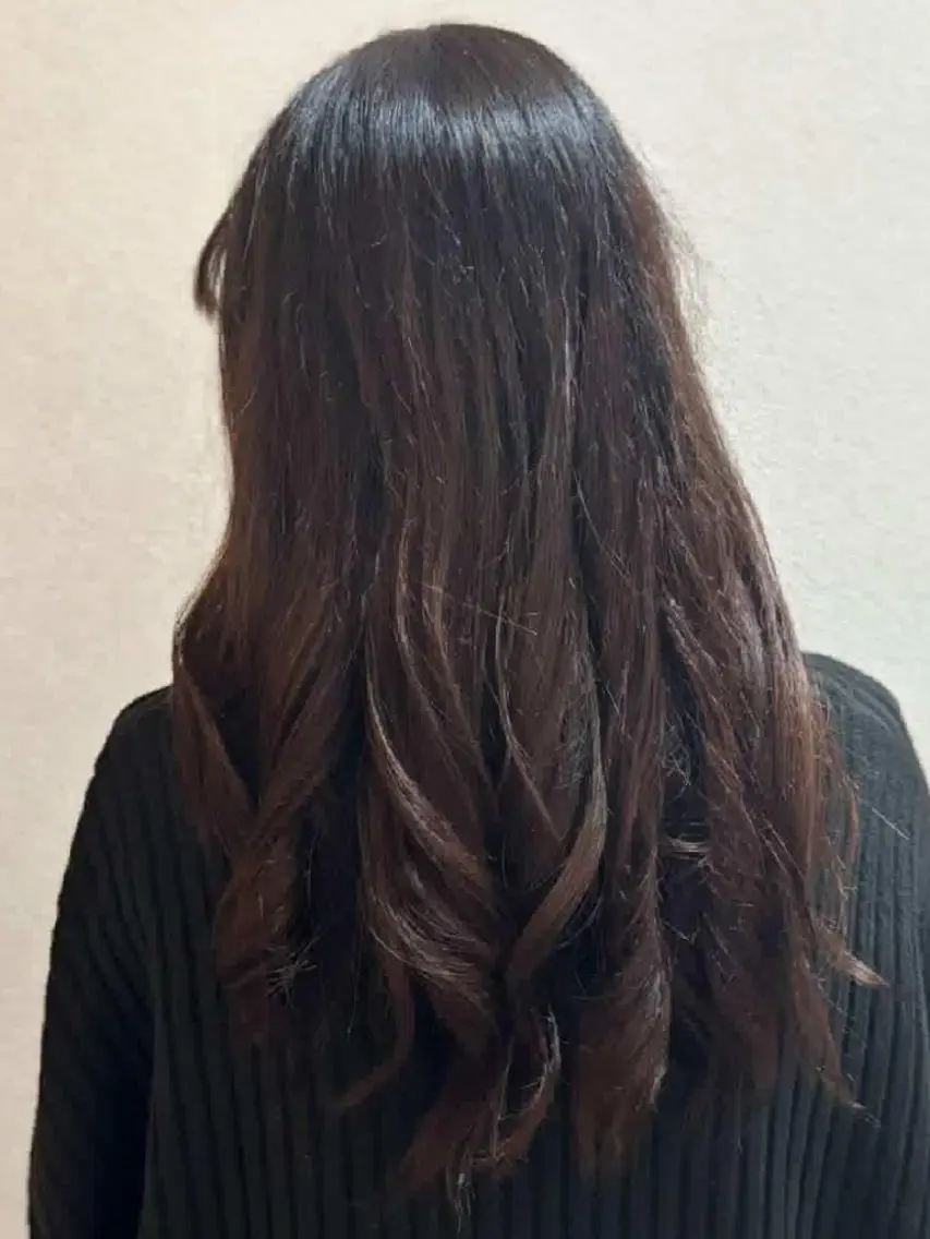 ロング ヘアカラー 透明感カラー×美眉 🎀みゆう🎀のヘアスタイル
