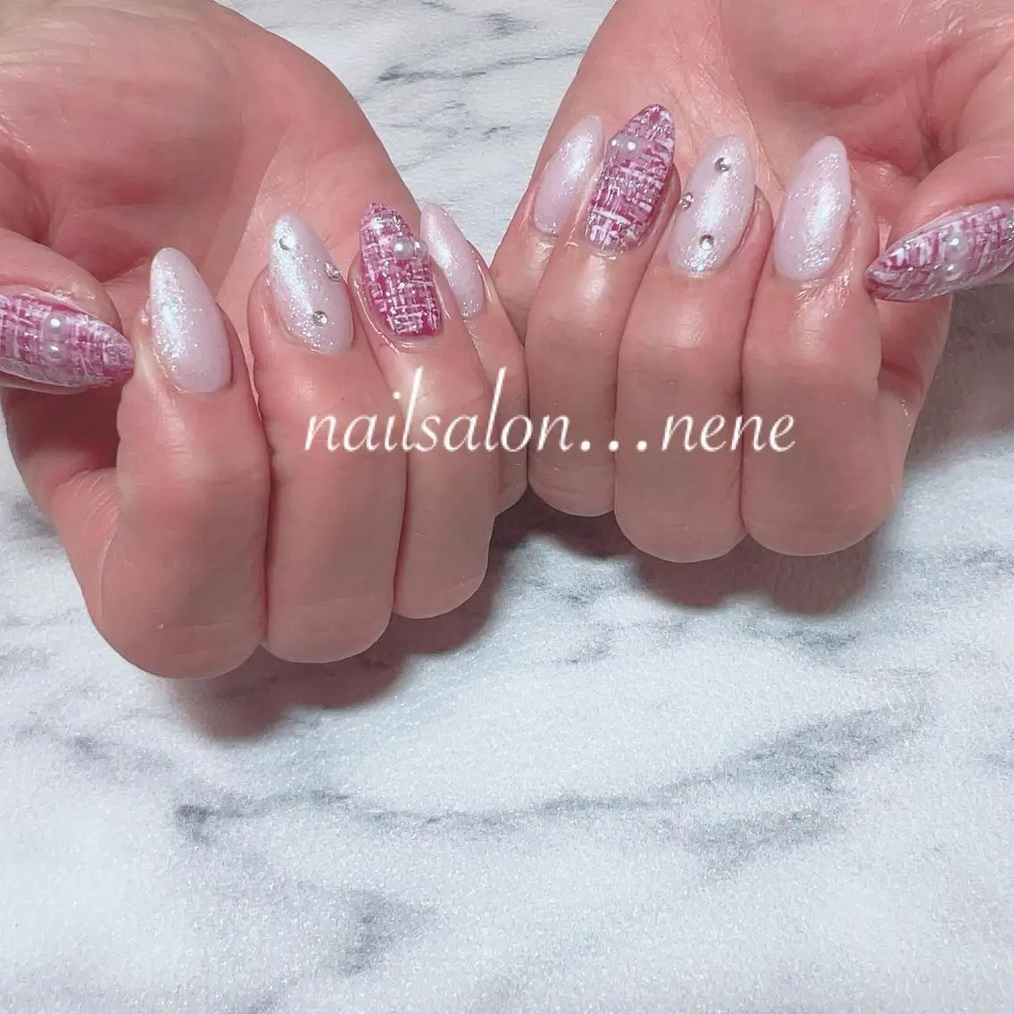 ネイル ツイードネイル nailsalon ...neneのネイルデザイン