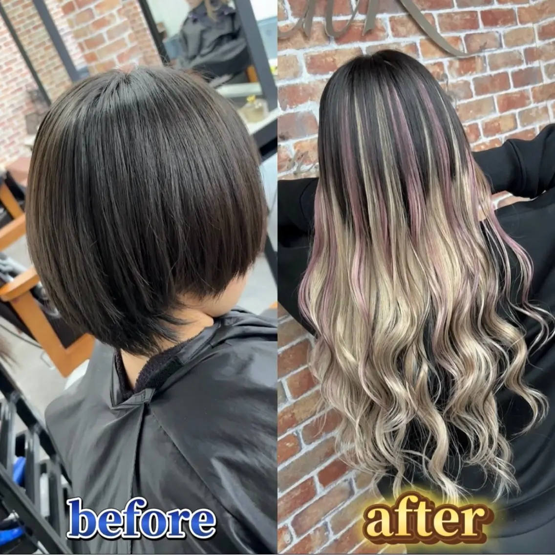 ロング カラー エクステ エクステ ギャルの革命児 秀斗のヘアスタイル