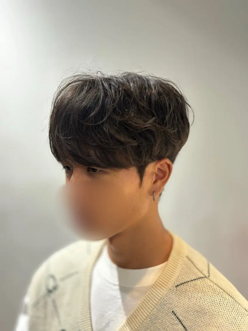 ショート カラー パーマ メンズ メンズパーマ カット パーマ key キーのヘアスタイル
