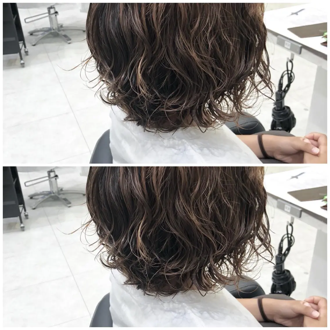 ミディアム パーマ ミディアムパーマ 岸 保奈美のヘアスタイル