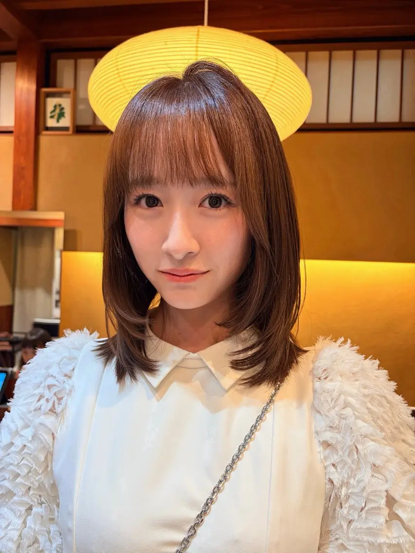 ミディアム カラー カット ヘアカラー トリートメント ゆるふわガーリーst yle🩰yuukaのヘアスタイル