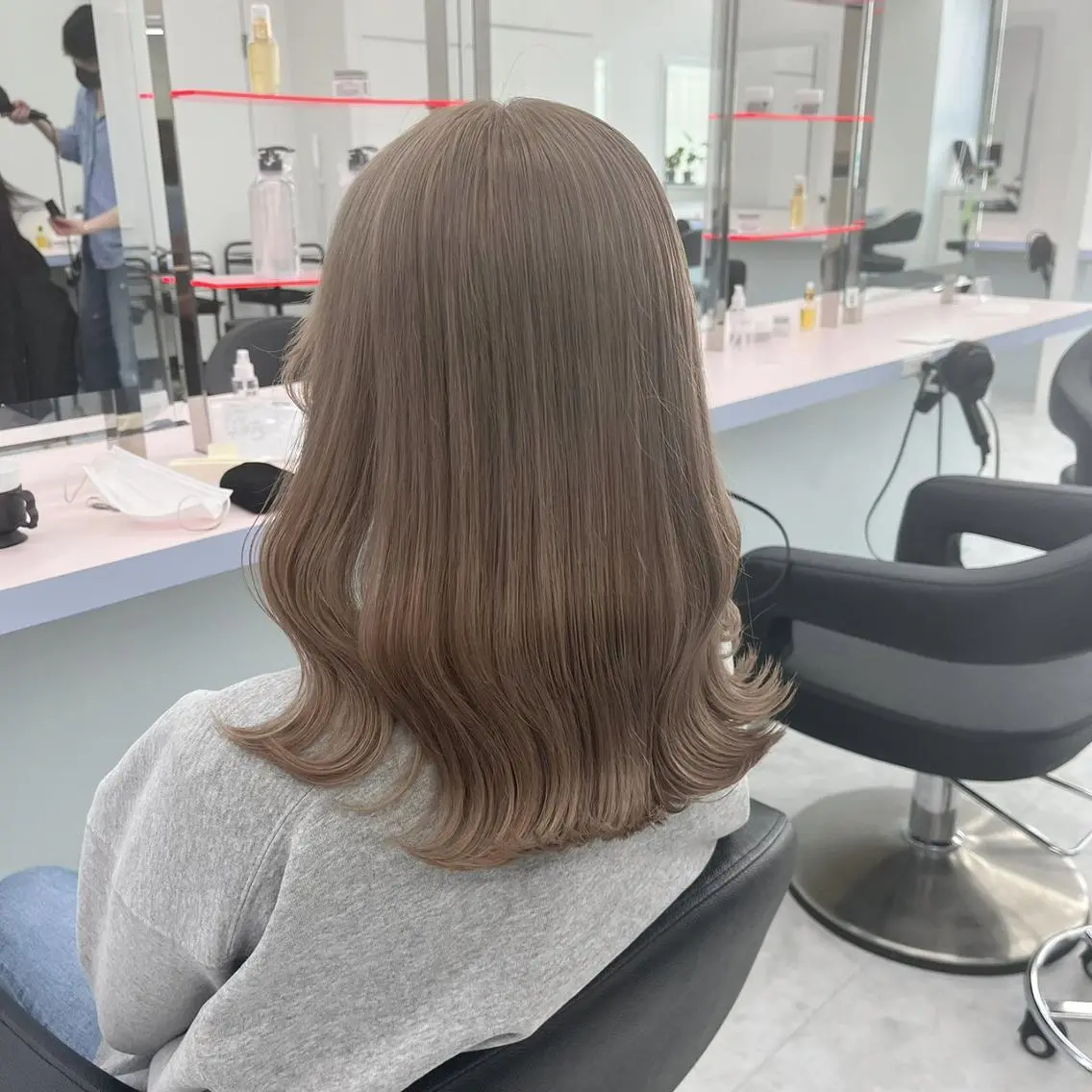 ロング カラー ウルフカットマスター みつきのヘアスタイル
