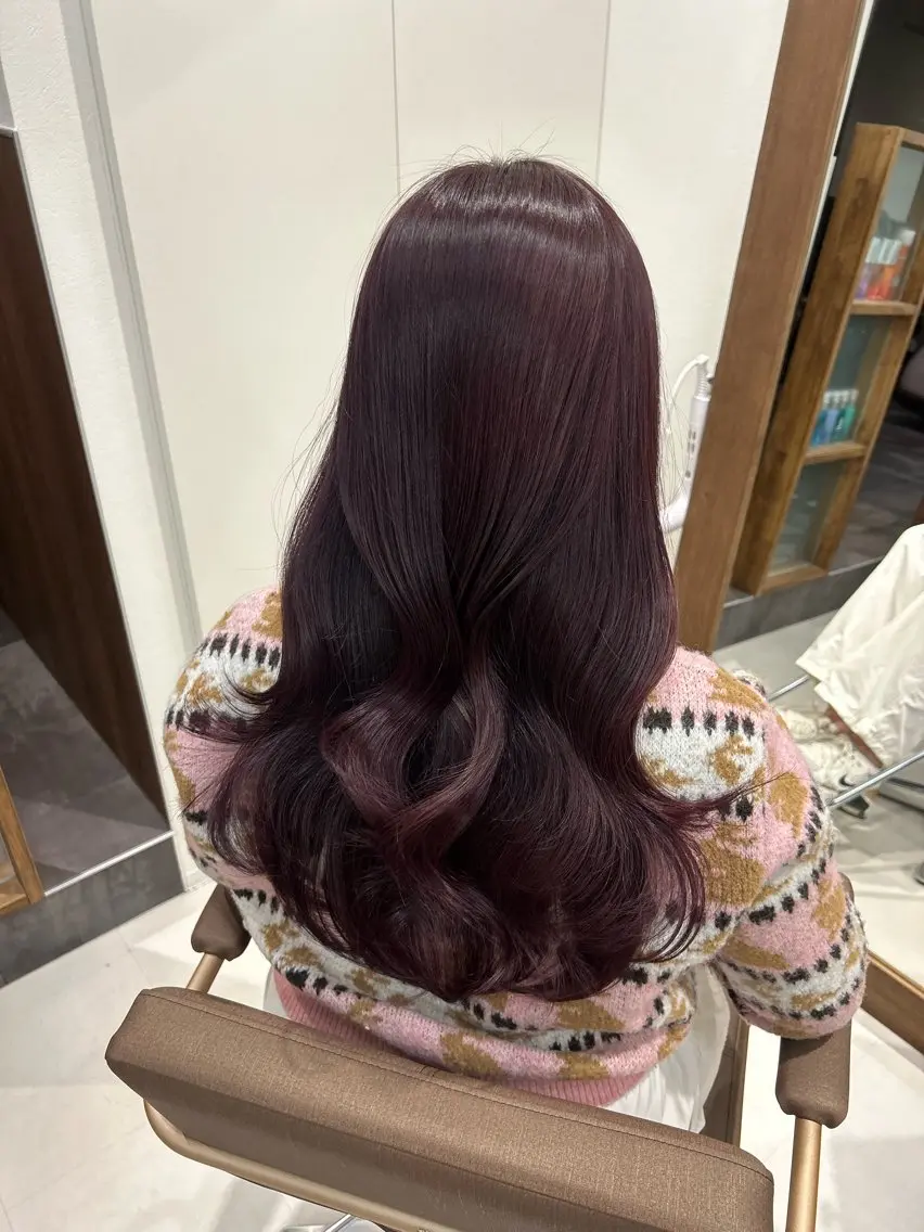 ロング カラー ラベンダーカラー カット ヘアカラー トリートメント Liru:smart salon/茅ヶ崎のヘアスタイル