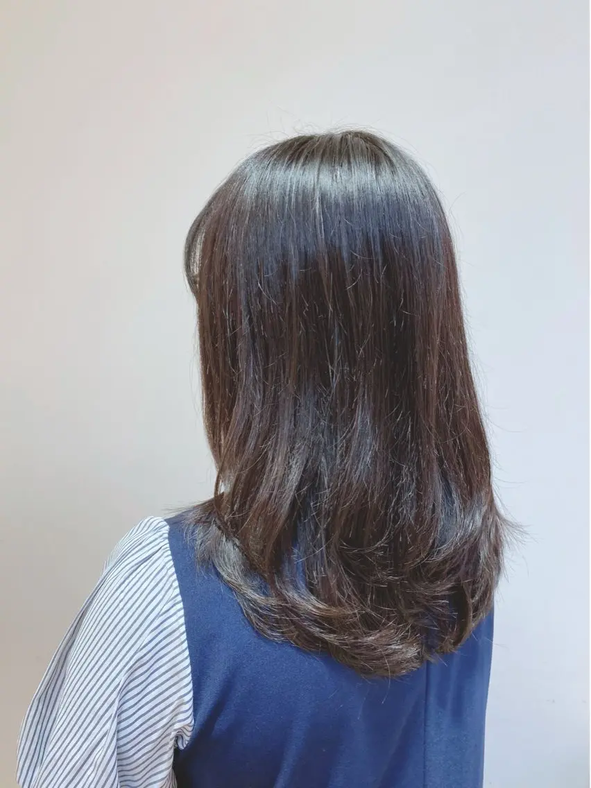 ロング カラー パーマ レイヤーカット 韓国風ヘア🤍/頭皮 ケア🫧 Chikaのヘアスタイル