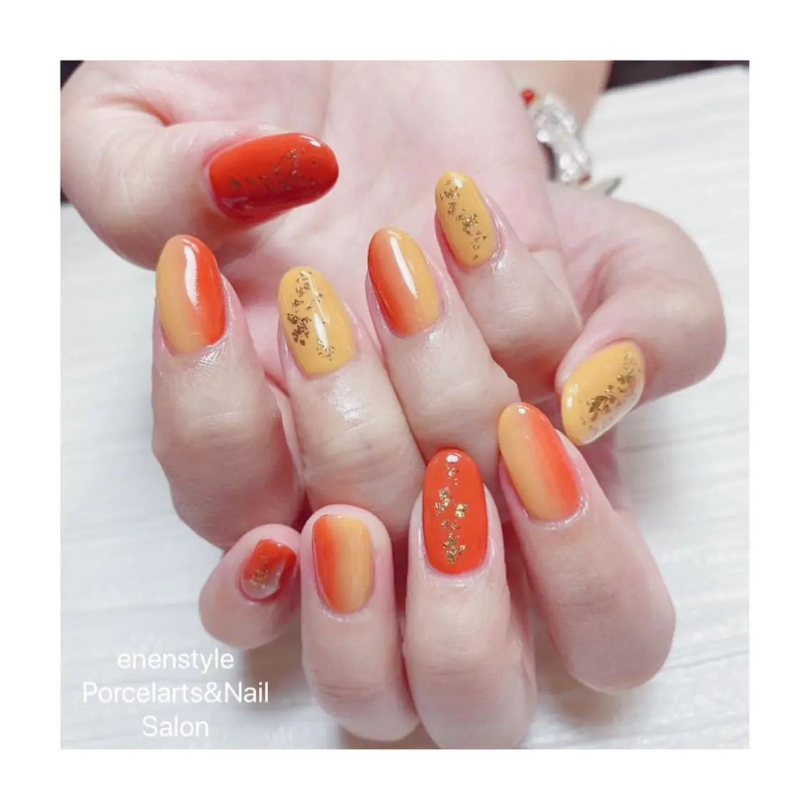ミディアム ネイル ハンドネイル 🐾enen style 🐾のネイルデザイン