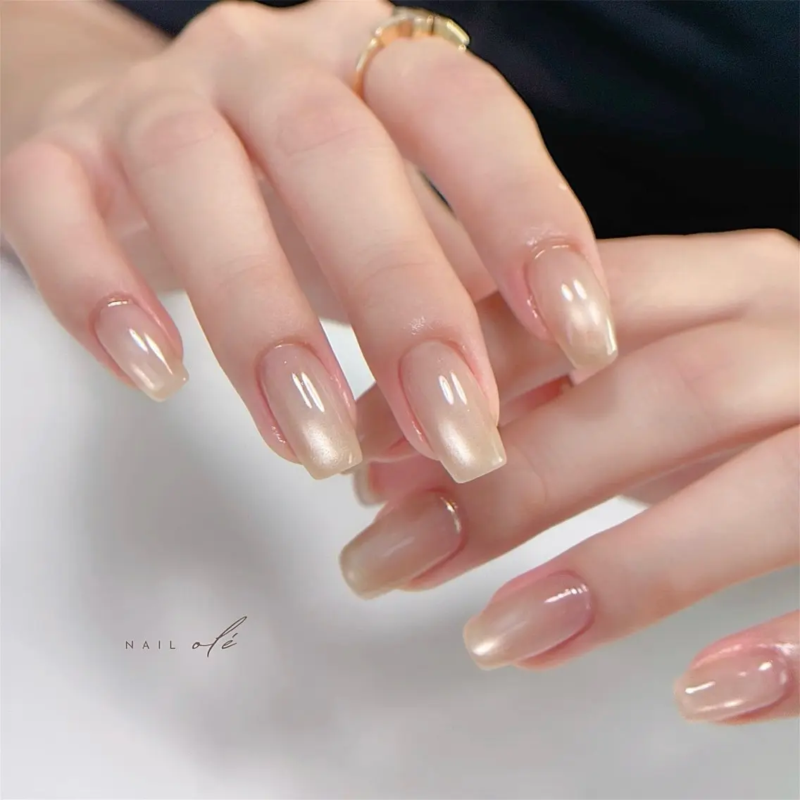 ネイル ブラウン フラワーネイル マグネットネイル ハンドネイル NAIL oleのネイルデザイン