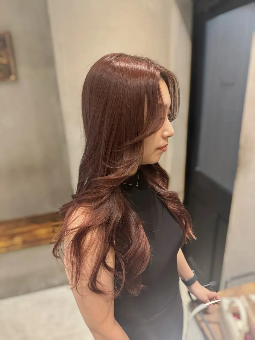 セミロング ヘアカラー トリートメント 新宿/顔周りカット +レイヤー＝しずく♩のヘアスタイル