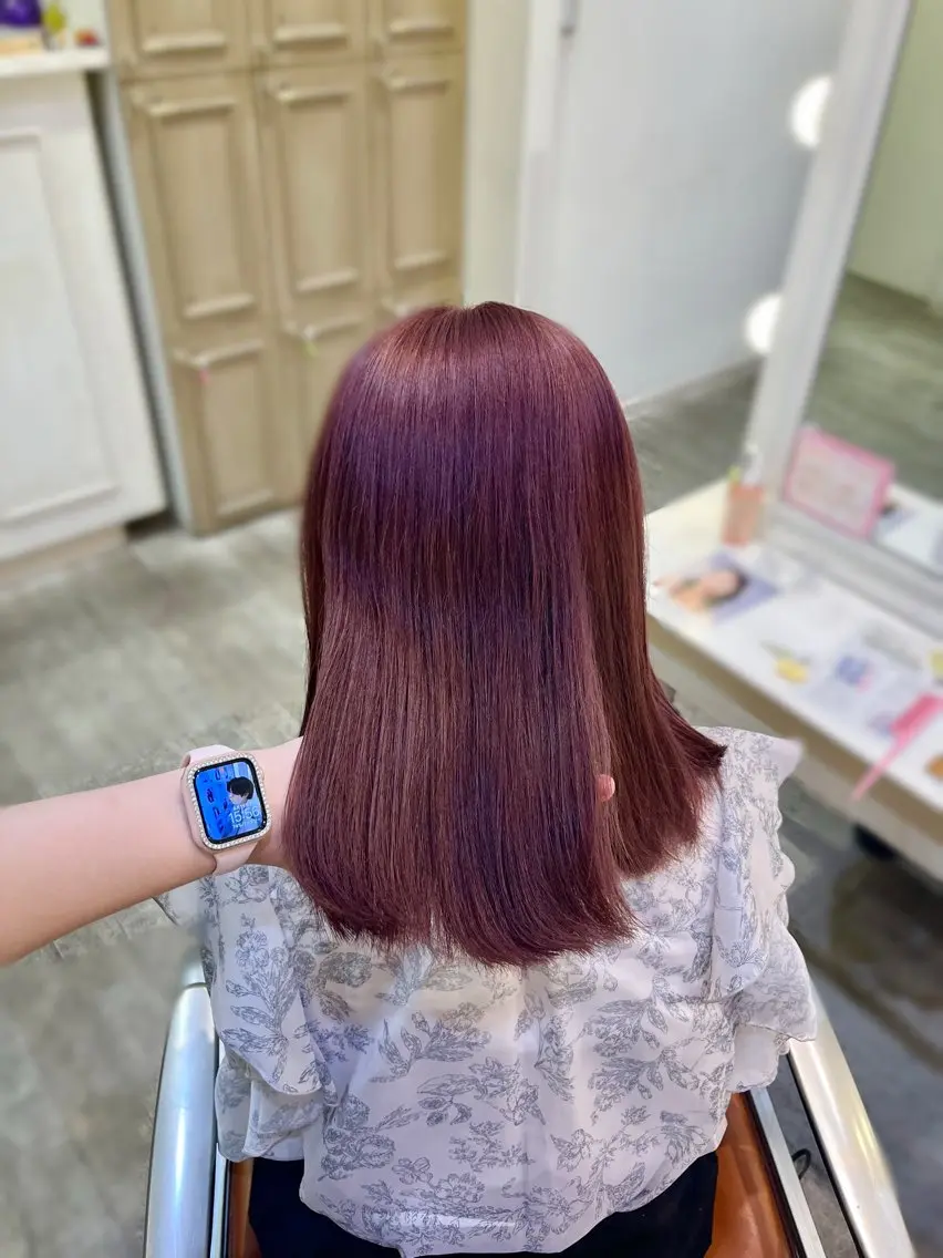 カラー ブリーチ エクステ🎀 暖色カラー🎀amiのヘアスタイル
