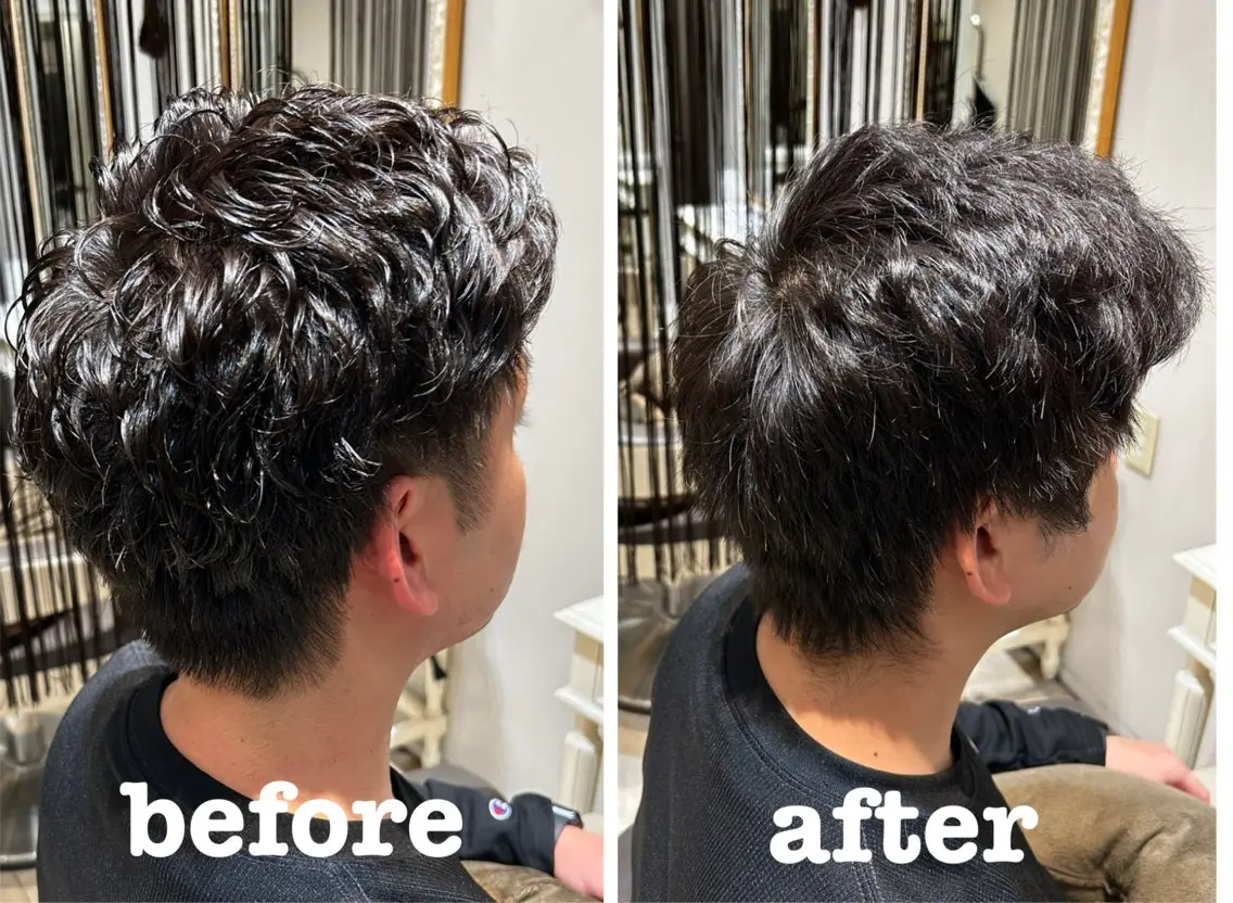 パーマ メンズ メンズパーマ 鳥山 空良のヘアスタイル