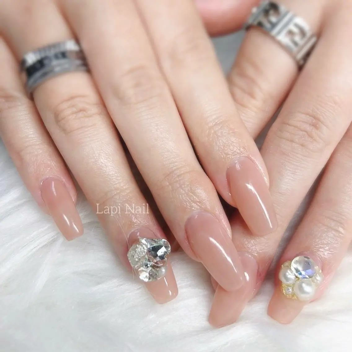 ネイル 長さ出し ワンカラーネイル ハンドネイル Lapi Nail 🍓持ち込みネイルのネイルデザイン