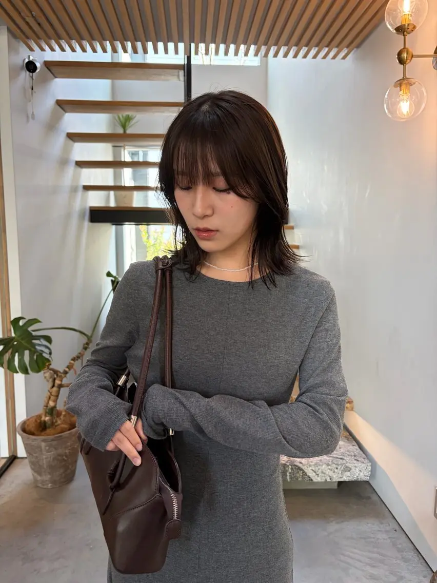 ミディアム 似合わせカット ヘアカラー rina/岐阜/可児 カットモデルのヘアスタイル