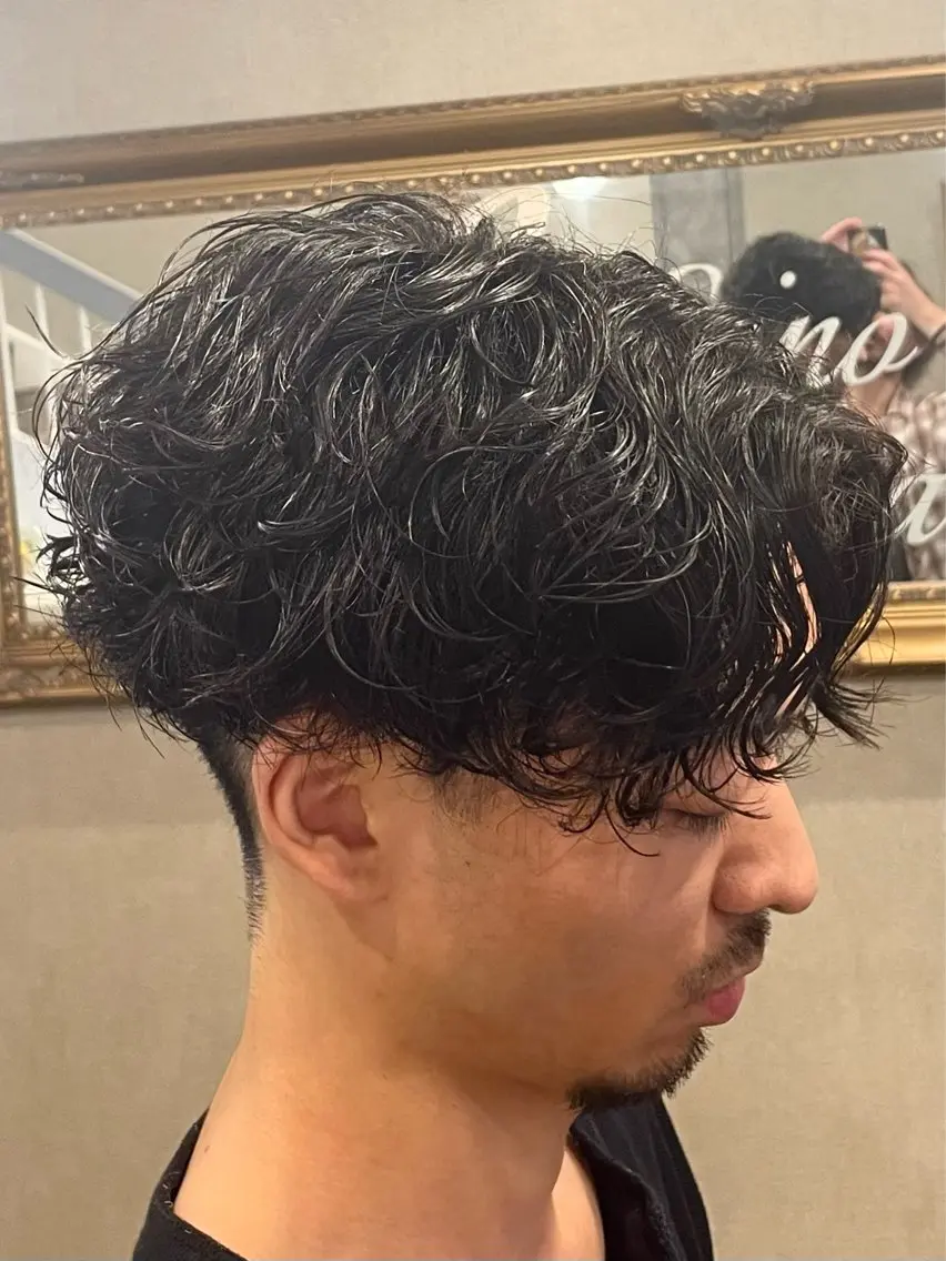 ショート パーマ メンズ カット パーマ 小野寺祐希人/メンズ パーマ/ハイトーンのヘアスタイル