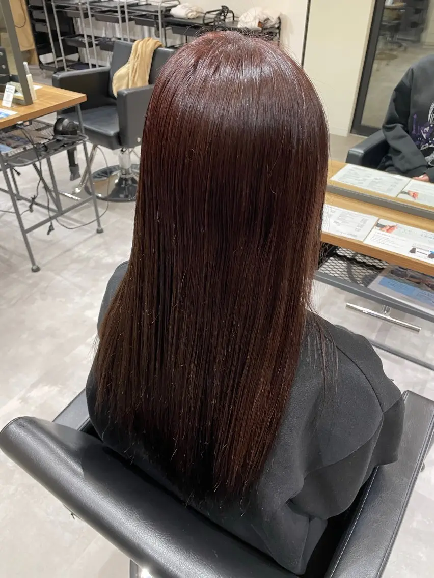 ロング カラー ブラウンカラー ナチュラルブラウン ひたちなか╱カラー╱ カラーリスト武田のヘアスタイル