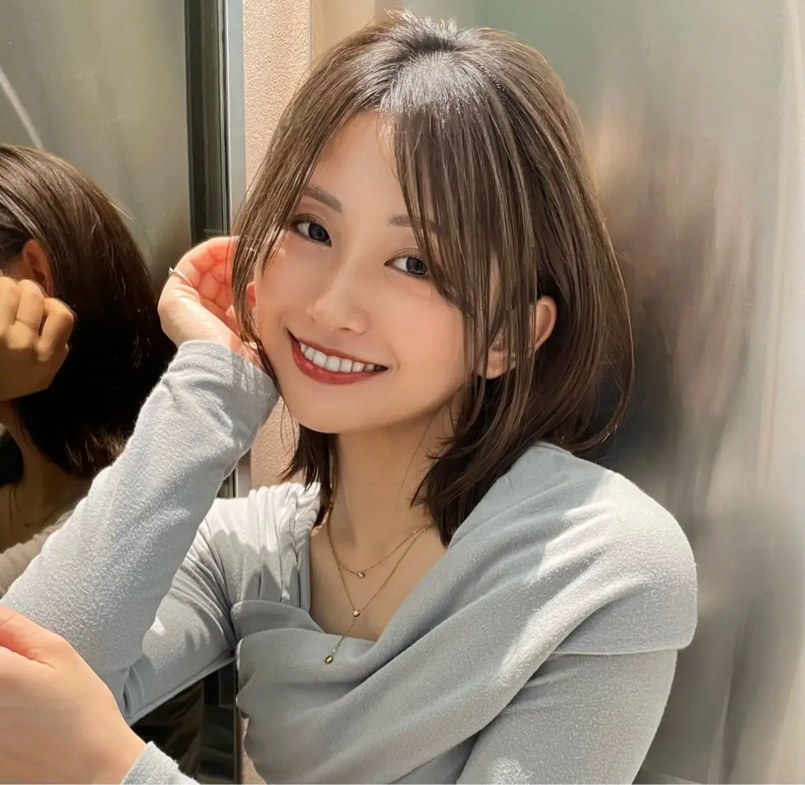 ミディアム ♥️似合わせボブ/ 縮毛矯正/大和田拓夢のヘアスタイル