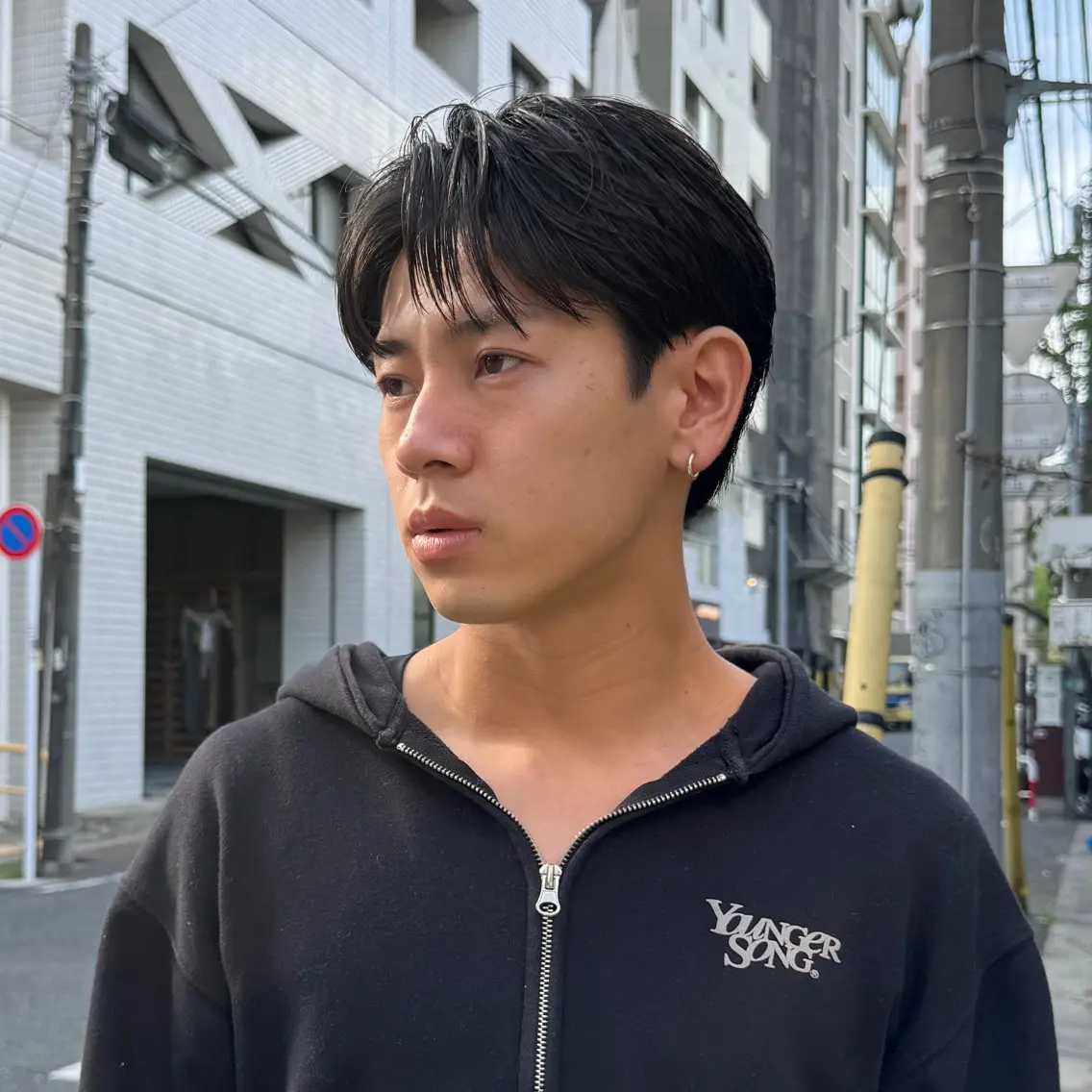 ショート カラー メンズ センターパート メンズ韓国風 顔周りカット 韓国風ヘア ショートヘア カット ヘアカラー トリートメント ヘアセット お悩み×垢抜け特化 KAYA/渋谷のヘアスタイル