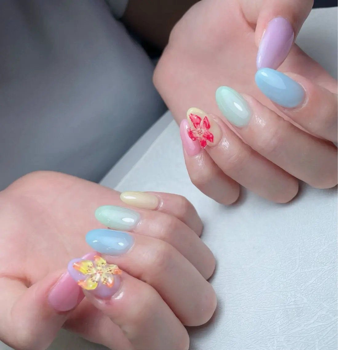 ネイル アートネイル 長さ出し フレンチネイル ジェルネイル ガーリー 中野駅から2分 MEO NAILのネイルデザイン