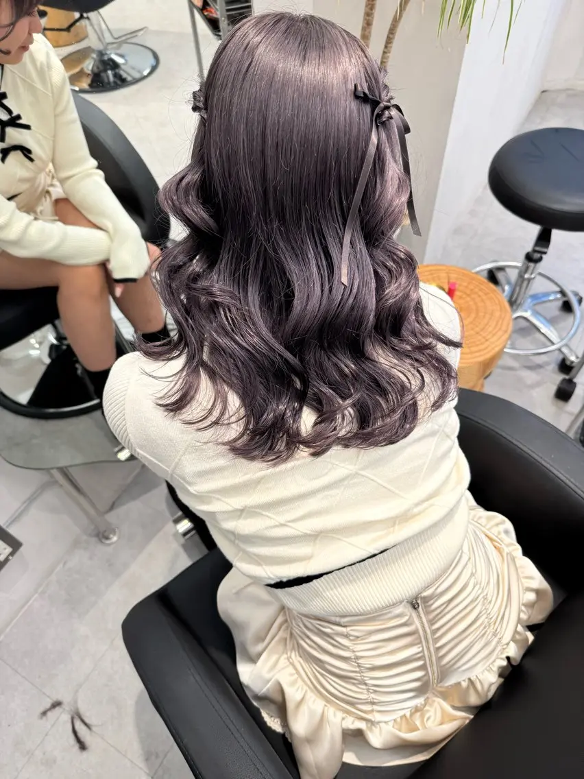 ミディアム カラー ヘアアレンジ 高畑 恵莉 👒 暖色 / 艶髪 🧺のヘアスタイル