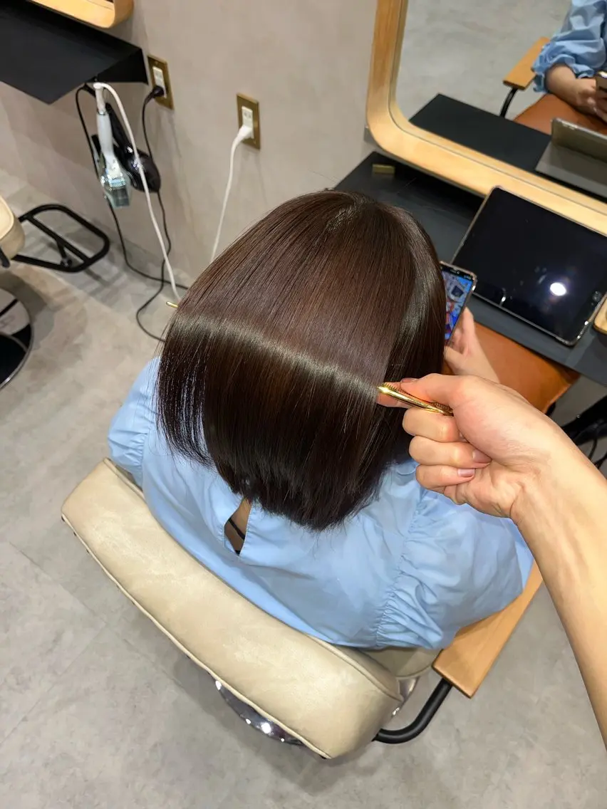 ショート 縮毛矯正 髪質改善/艶髪特化 /透明感✨️こうめいのヘアスタイル
