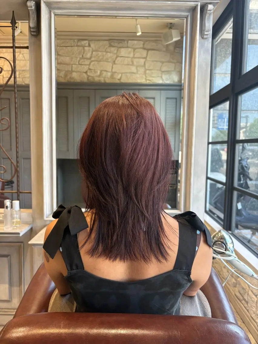 ミディアム ハッシュカット カット ヘアカラー 🫧大滝 いくみ🌿辻堂のヘアスタイル