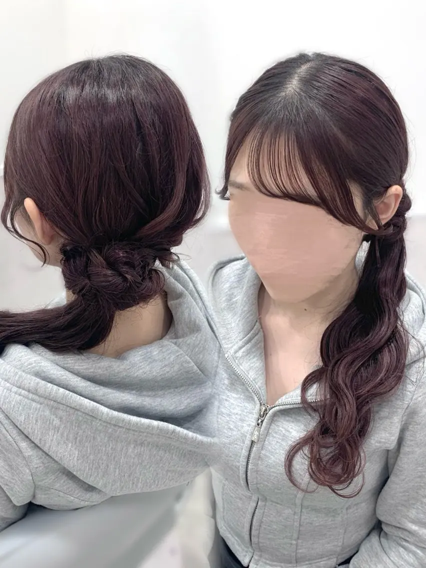 ロング ヘアアレンジ お団子ヘア 松村 知佳のヘアスタイル