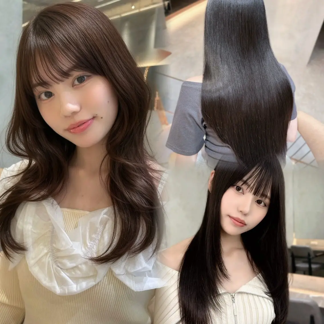 〖ご新規様限定🎀髪質改善フルコース〗カット×カラー×巻ける美髪縮毛矯正×髪質改善トリートメント💎ケア剤付き✨の写真