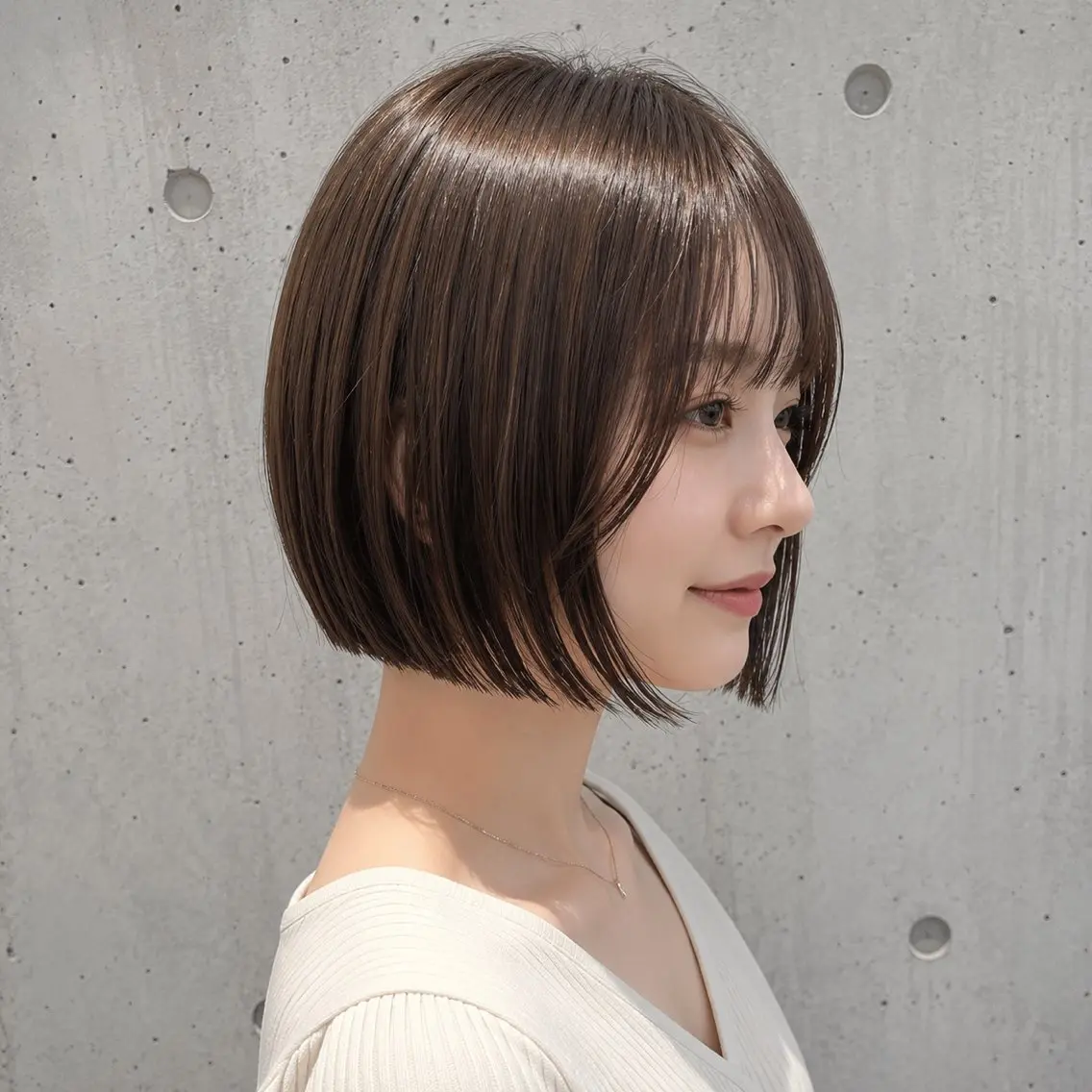 ショート カット ヘアカラー トリートメント 盛れる顔まわりカット 髪質改善/渋谷/れんのヘアスタイル