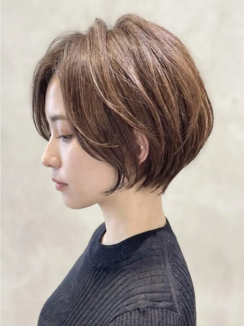 ショート カラー カット ヘアカラー EARTH天満橋店 橋本瞬/ヘアカラーのヘアスタイル