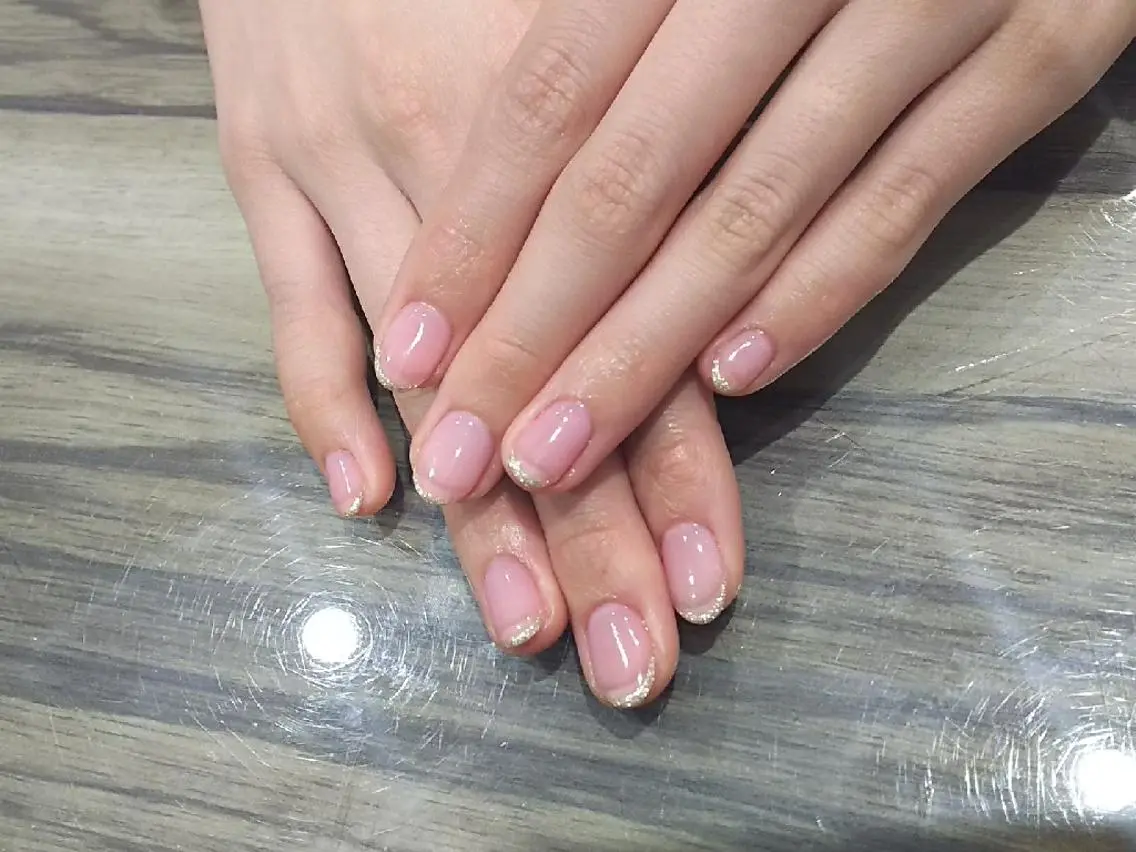 ネイル クリアネイル フレンチネイル ワンカラーネイル ピンク シルバー Progress Nailのネイルデザイン