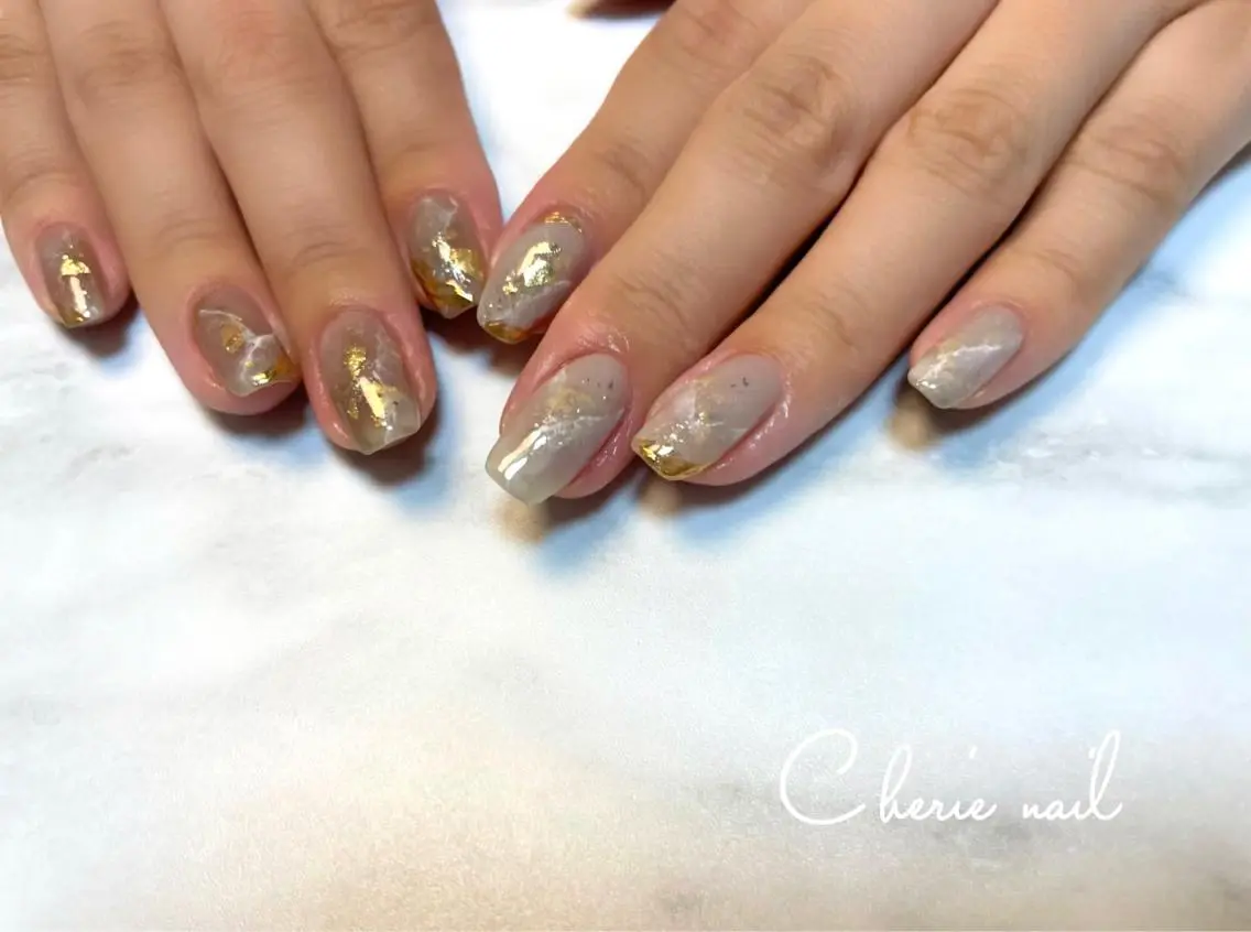 ネイル ニュアンスネイル ハンドネイル Cherienail yunaのネイルデザイン