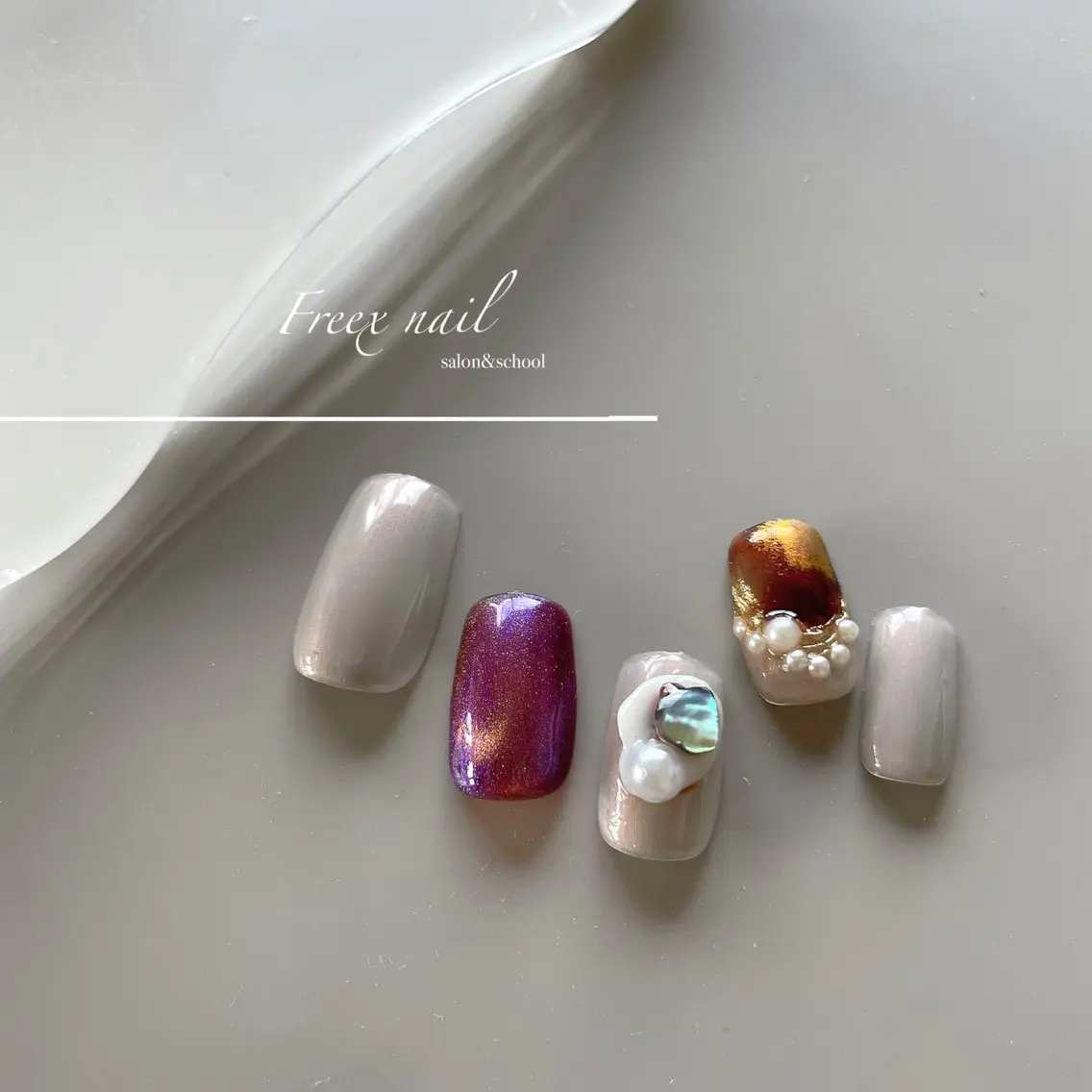 ネイル マグネットネイル ニュアンスネイル ハンドネイル ハンドケア freex nail /ニュアンス/個性派のネイルデザイン