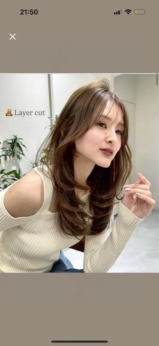 セミロング 🎀 レイヤーカット カラー / 錦糸町のヘアスタイル