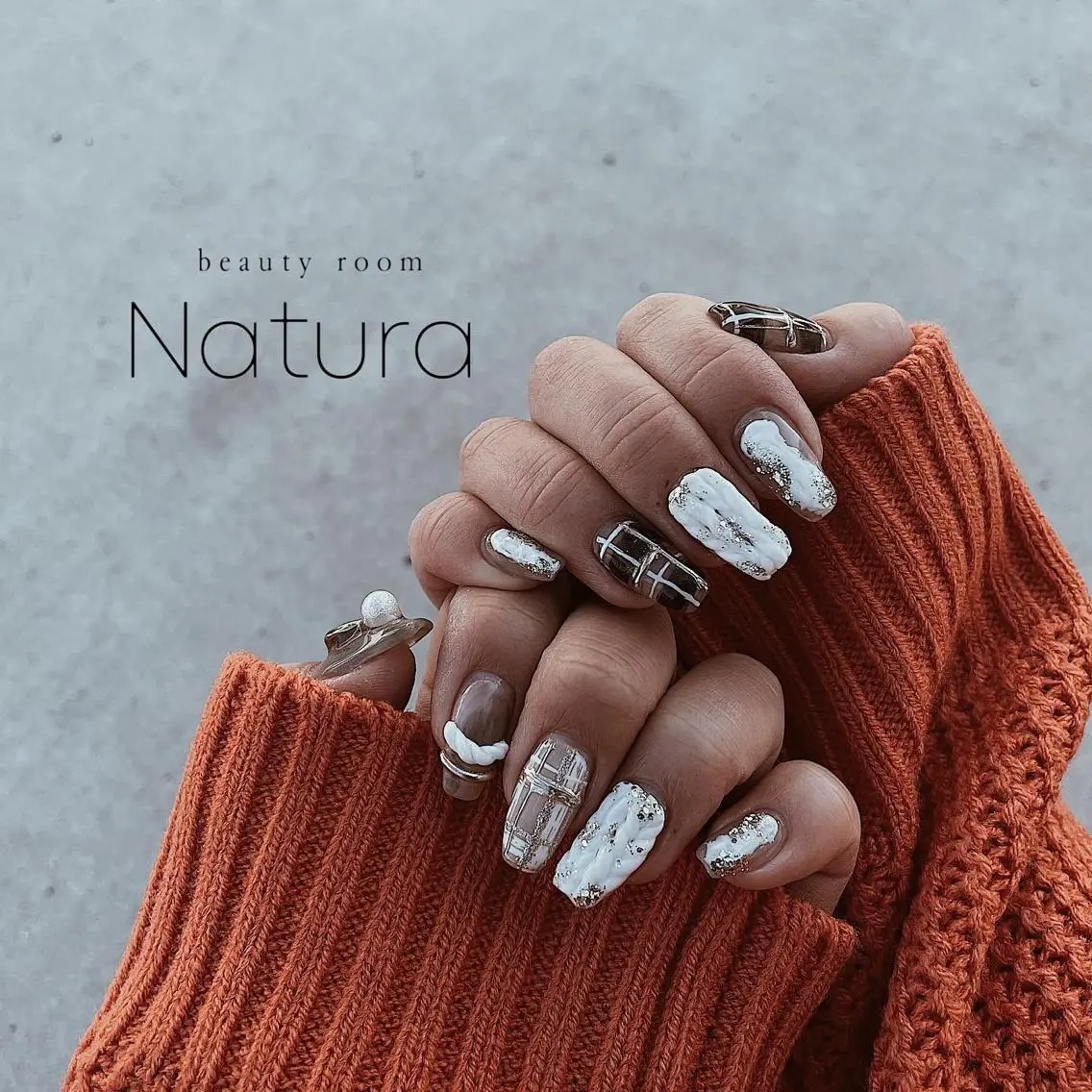 ネイル マツエク・マツパ アイブロウ ハンドネイル beautyroom Naturaのネイルデザイン