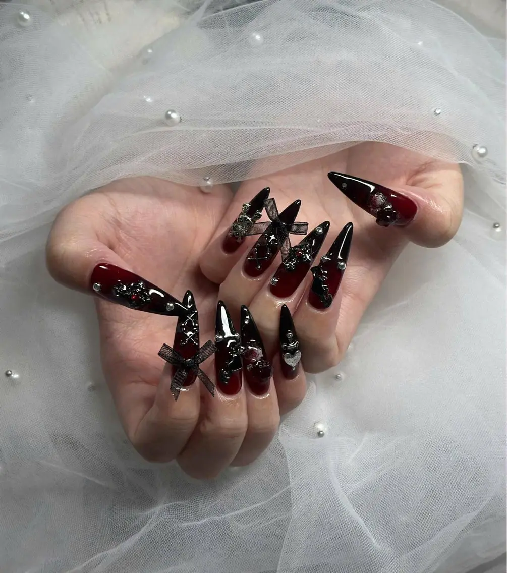 ネイル オーロラネイル フレンチネイル ジェルネイル ハロウィン 韓国ネイル ハンドネイル neco H.babynailのネイルデザイン