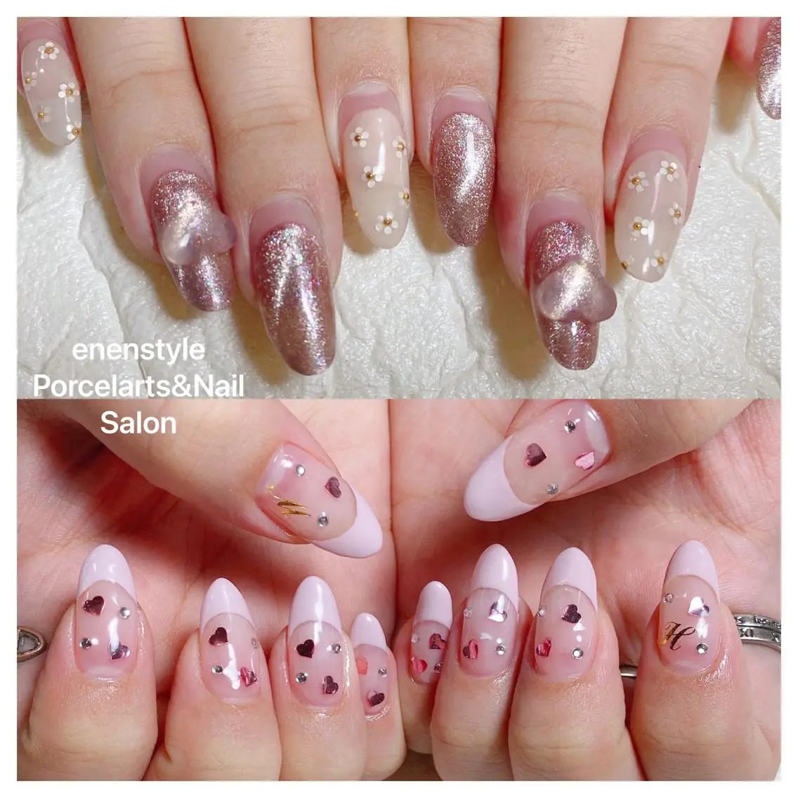 ミディアム ネイル ハンドネイル 🐾enen style 🐾のネイルデザイン