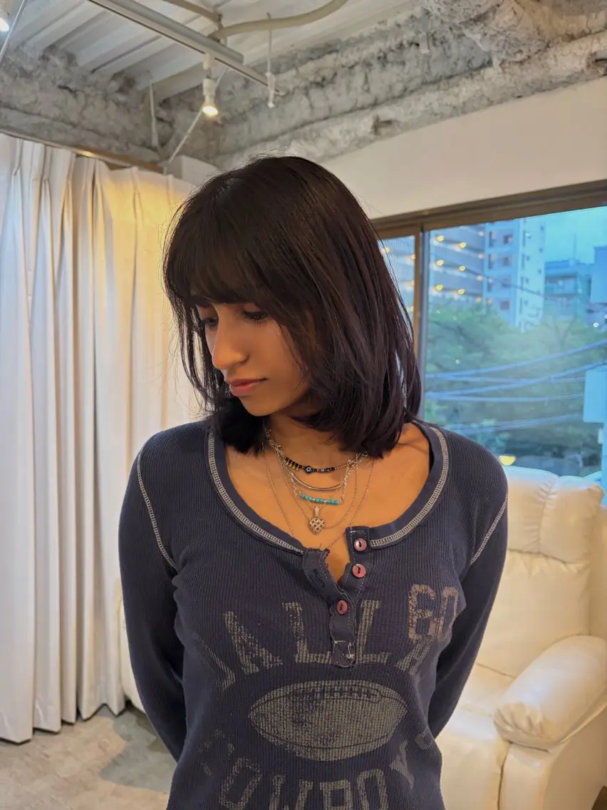 ミディアム カラー ラベンダーカラー coco 🧬のヘアスタイル