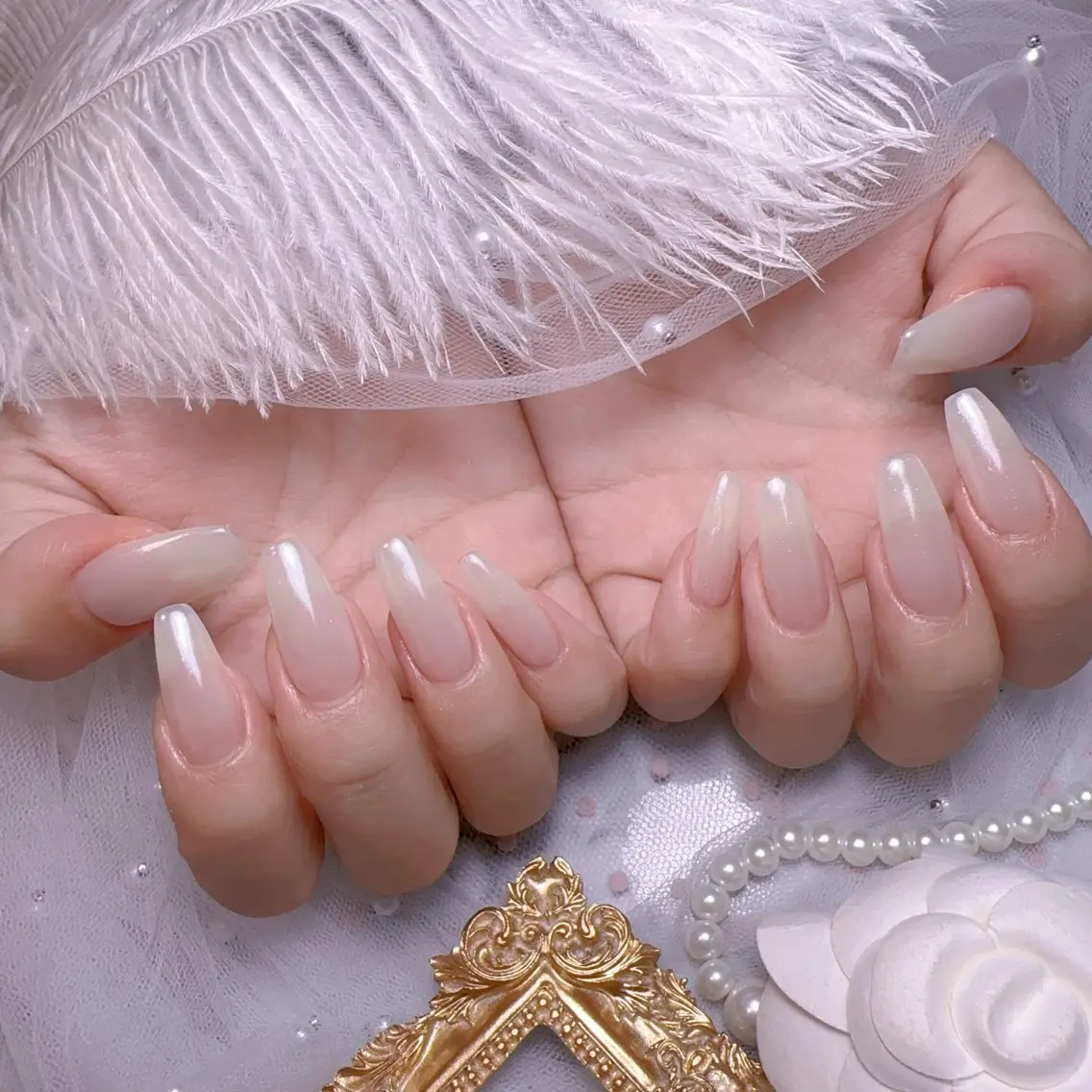 ネイル オーロラネイル フットネイル 韓国ネイル ラメ(グリッター) ラメグラデーション ハンドネイル Belle nail salon 新小岩のネイルデザイン