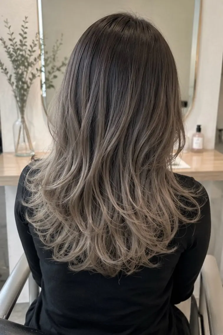 ロング カラー カット ヘアカラー トリートメント EARTH 榎本のヘアスタイル