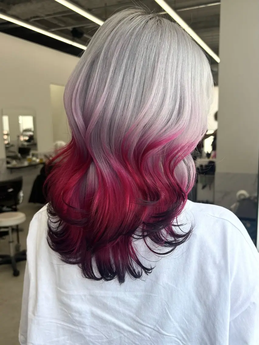 ミディアム カラー ブリーチ ケアブリーチ デザインカラー ハイトーンカラー トリートメント ヘアカラー ブリーチカラー/ デザインカラー/栄のヘアスタイル