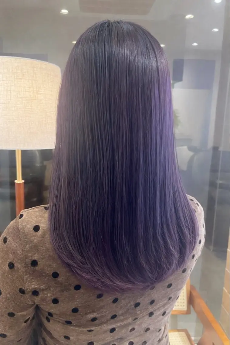 ロング カラー ブリーチ ラベンダーカラー ピンクカラー カット ヘアカラー トリートメント ﾚｲﾔｰ🩵透明感 ೀユイ🌙のヘアスタイル