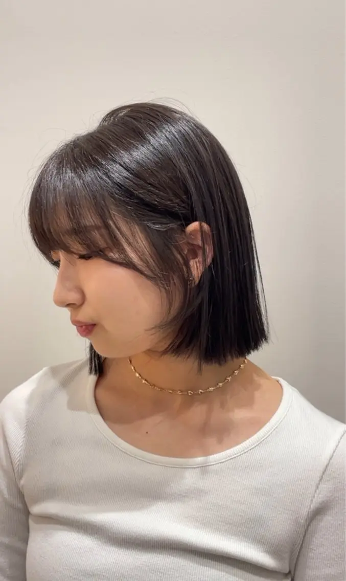 ショート ボブ 韓国風ヘア カット ヘアカラー トリートメント ❤︎︎韓国ヘア❤︎︎ 𝑺𝒉𝒊𝒉𝒐のヘアスタイル