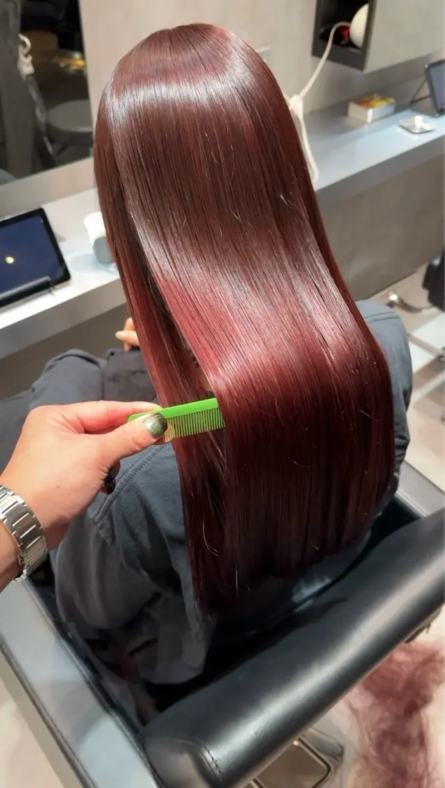 ロング カット ヘアカラー トリートメント 坂谷 BUCKS/縮毛矯正のヘアスタイル