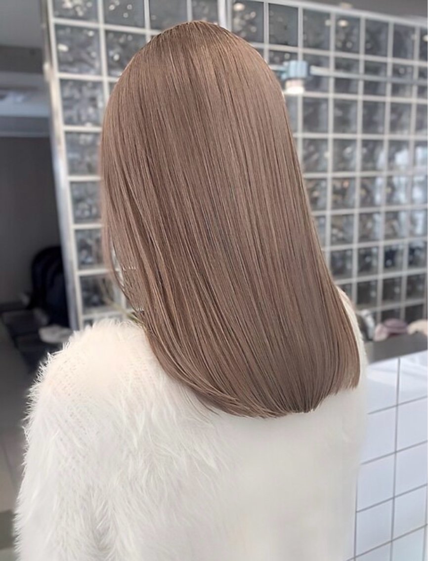 カラー ベージュカラー ブリーチ 透明感カラー ダブルカラー ミルクティーベージュ ヘアカラー あつき/パーマ/縮毛 /ブリーチ特化🌟のヘアスタイル