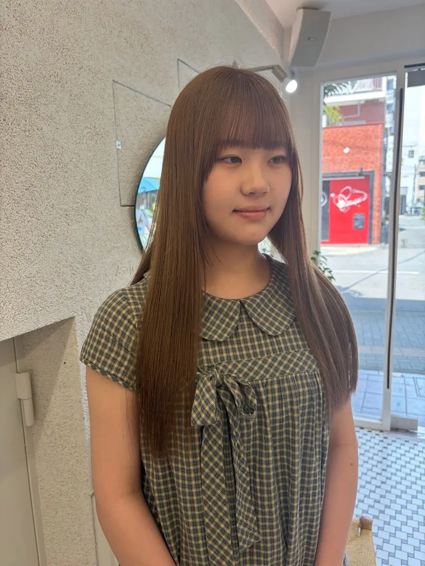 ロング ヘアカラー まろやかベージュ🤎 艶カラー🔔リンのヘアスタイル